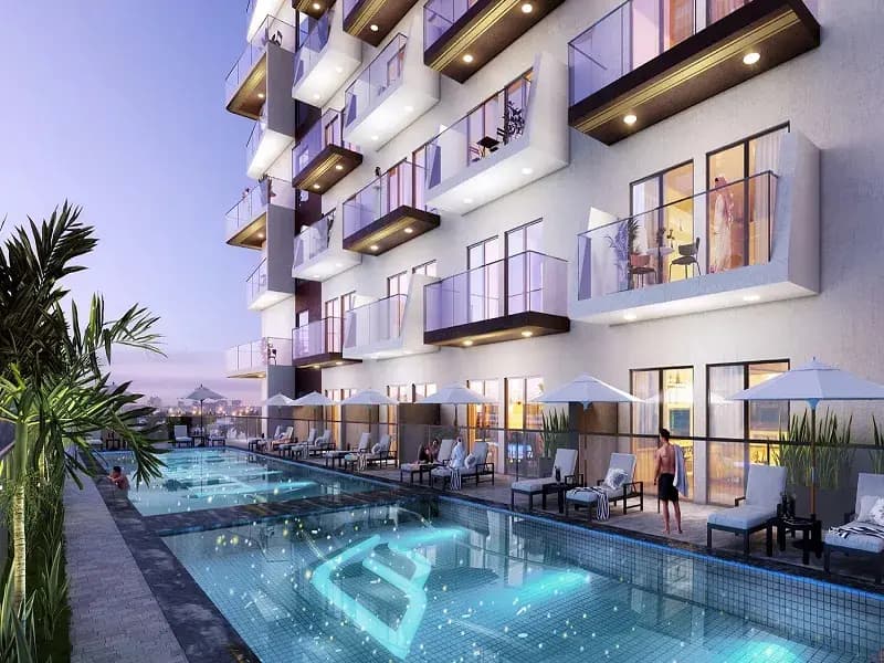 Skyrise by Binghatti Poolside